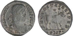 Julien II le Philosophe - Double maiorina (363, Thessalonique) - Le bœuf Apis Julien II le Philosophe - Double maiorina (363, Thessalonique) - Le bœuf Apis