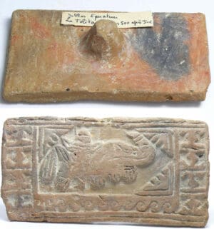 Précolombien - Sellos, La Tolita  - Grand cachet en terre cuite - 100/500