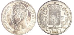 Charles X (1824-1830) - 5 francs 1er type 1826 L (Bayonne)