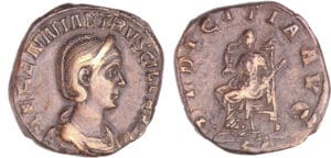 Etruscille - Sesterce (250, Rome) - La Pudeur Etruscille - Sesterce (250, Rome) - La Pudeur
