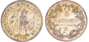 Suisse - 5 batzen 1799 B Suisse - 5 batzen 1799 B