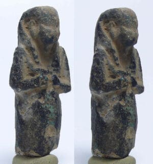Egypte - 3ème période intermédiaire - Oushebti en fritte - 1069-664 av. J.-C. (21ème-25ème dynastie)