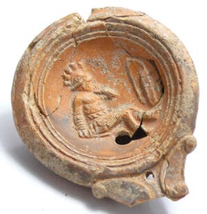 Romain - Lampe en terre cuite (Gladiateur) - 100/200