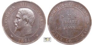 Napoléon III (1852-1870) - Module de la 5 centimes - Viste de la monnaie 3 mai 1854