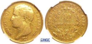Napoléon 1er (1804-1814) - 40 francs revers République 1807 I (Limoges) frappe médaille