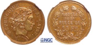 Deuxième République (1848-1852) - 20 francs concours de Leclerc 1848 Deuxième République (1848-1852) - 20 francs concours de Leclerc 1848