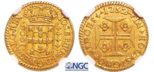 Portugal - D. João V (1706-1750) - Quartinjo (1000 réis) 1752 (Lisbonne)