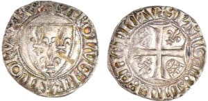Charles VI (1380-1422) - Blanc guénar - 2ème émission Rouen Charles VI (1380-1422) - Blanc guénar - 2ème émission Rouen