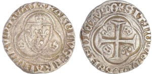 Charles VII (1422-1461) - Blanc à la couronne - Orléans Charles VII (1422-1461) - Blanc à la couronne - Orléans