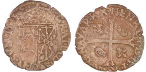 Henri IV (1589-1610) - Douzain de Navarre - 2ème type - 1591 (Saint-Palais)