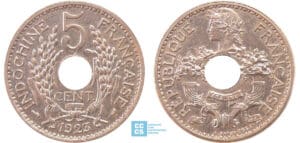 Indochine - 5 cent 1923 essai Indochine - 5 cent 1923 essai