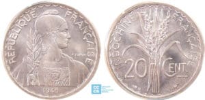 Indochine - 20 cent 1945 B Indochine - 20 cent 1945 B