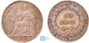 Indochine - 20 cent 1916 A Indochine - 20 cent 1916 A