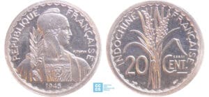 Indochine - 20 cent 1945 essai piéfort Indochine - 20 cent 1945 essai piéfort