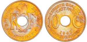 Afrique Equatoriale Française - 10 centimes 1943 Afrique Equatoriale Française - 10 centimes 1943