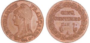 Directoire (1795-1799) - 5 centimes Dupré - grand module - An 7 A (Paris)