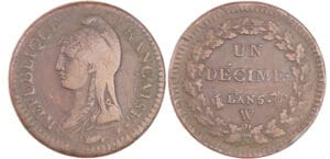 Directoire (1795-1799) - 1 décime Dupré - grand module An 5 W (Lille)