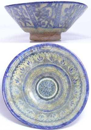 Iran - Perso-médiéval Kashan - Grand bol à glaçure. 1400-1500 ap. J.-C. Iran - Perso-médiéval Kashan - Grand bol à glaçure. 1400-1500 ap. J.-C.