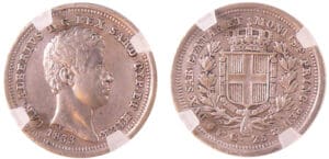 Italie - Carlo Alberto (1831-1849) - 25 centesimi 1833 P (Turin)