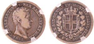 Italie - Carlo Alberto (1831-1849) - 50 centesimi 1842 P (Turin)