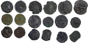 Lot de 9 monnaies gauloises en bronze