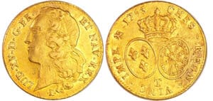 Louis XV (1715-1774) - Louis d’or au bandeau - 1753 T (Nantes) 53 / 52 Louis XV (1715-1774) - Louis d’or au bandeau - 1753 T (Nantes) 53 / 52