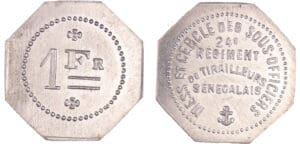 Sénégal - Régiments coloniaux - Cercle des sous-officiers du 24e R.T.S. - 1 francs s.d