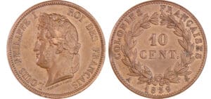 Louis-Philippe 1er (1830-1848) - Emission générale pour les colonies - 10 centimes 1839 A Louis-Philippe 1er (1830-1848) - Emission générale pour les colonies - 10 centimes 1839 A