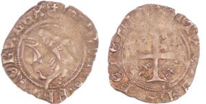 Charles VIII (1483-1498) - Liard au dauphin - 1ère émission - Poitiers