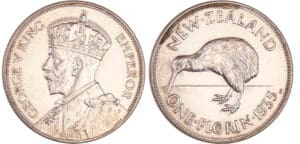 Nouvelle Zélande - George V - Florin 1935