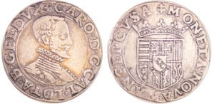 Lorraine - Duché de Lorraine - Charles III - Teston au buste vieux au col plat (Nancy) Lorraine - Duché de Lorraine - Charles III - Teston au buste vieux au col plat (Nancy)