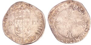 Henri IV (1589-1610) - Quart d'écu du Dauphiné - 1605 Z (Grenoble)