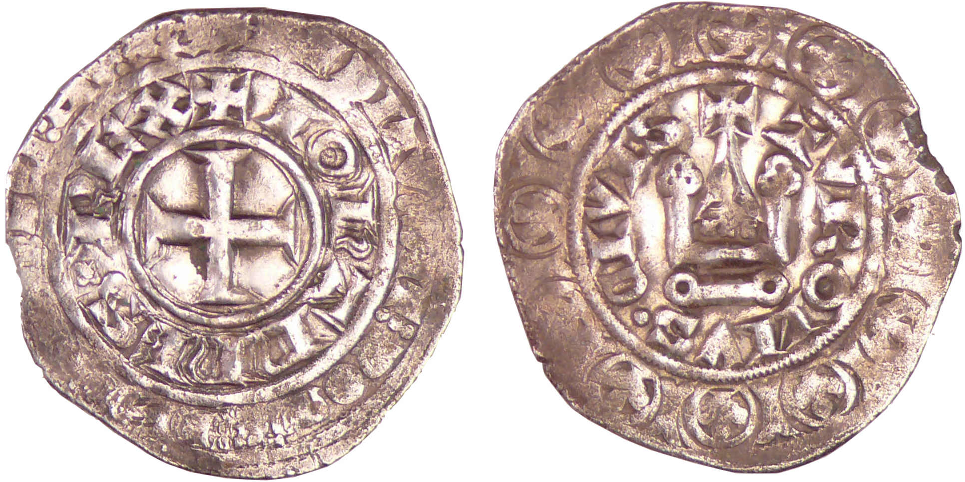Jean II Le Bon (1350-1364) - Blanc au châtel fleurdelisé - (23 novembre 1356) Jean II Le Bon (1350-1364) - Blanc au châtel fleurdelisé - (23 novembre 1356)