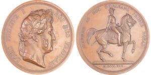 Louis-Philippe (130-1848) - Médaille - L'armée au duc d'Orléans prince royal 1842