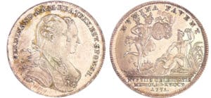 Autriche - Saint-Empire - Maria Theresia (1740-1780) - Jeton - Mariage de Ferdinand et Maria Beatrix 1771