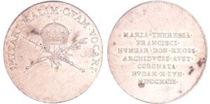 Bohême (royaume) - Saint-Empire - Francis I - Jeton - Médaille - Couronnement  de Maria Theresa 1792