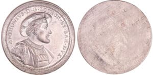 Lorraine - Médaille - Antoine II (1508-1544) uniface en étain
