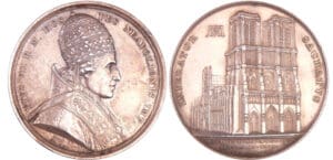 Napoléon 1er (1804-1814) - Médaille en argent - Pie VII à Paris An XIII (1804)