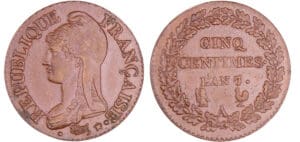 Directoire (1795-1799) - 5 centimes Dupré - grand module - An 7/5 A (Paris)