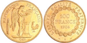 Troisième république (1871-1940) - 100 francs Génie 1904 A (Paris) Troisième république (1871-1940) - 100 francs Génie 1904 A (Paris)