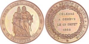 Suisse - Médaille - 50ème anniversaire de la réunion de Genève à la Suisse 1861