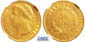 Napoléon 1er (1804-1814) - 20 francs des 100 jours 1815 A (Paris) Napoléon 1er (1804-1814) - 20 francs des 100 jours 1815 A (Paris)