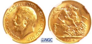 Australie - George V (1910-1936) - Souverain 1928 P (Perth)