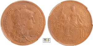 Troisième république (1871-1940) - 10 centimes Dupuis sans date, flan mate