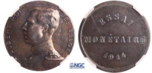 Belgique - Albert I - Module de la 2 francs, essai monétaire 1914