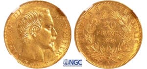 Napoléon III (1852-1870) - 20 francs tête nue 1856 A (Paris)