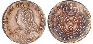 Louis XV (1715-1774) - 1/10 d'écu aux branches d’olivier - 1731 Z (Grenoble) Louis XV (1715-1774) - 1/10 d'écu aux branches d’olivier - 1731 Z (Grenoble)