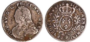 Louis XV (1715-1774) - 1/10 d'écu aux branches d’olivier - 1736 9 (Rennes) Louis XV (1715-1774) - 1/10 d'écu aux branches d’olivier - 1736 9 (Rennes)