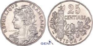 Troisième république (1871-1940) - 25 centimes Patey 1904