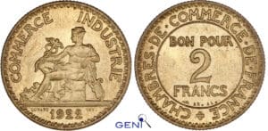 Troisième république (1871-1940) - 2 francs Chambre de commerce 1922